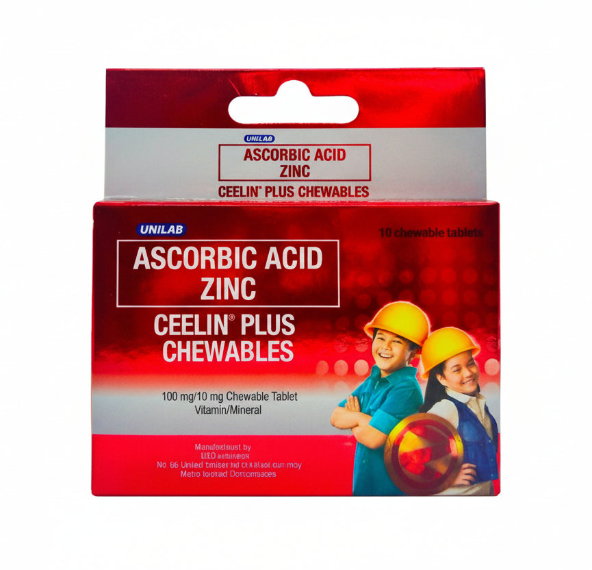 CEELIN PLUS Chewables Ascorbic Acid + Zinc 10-tablets Covenient Pack