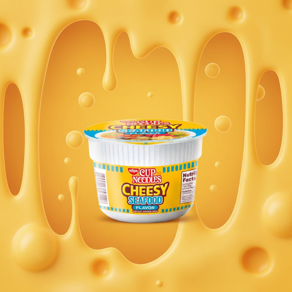 NISSIN MINI CUP CHEESY SEAFOOD INSTANT NOODLES 50G