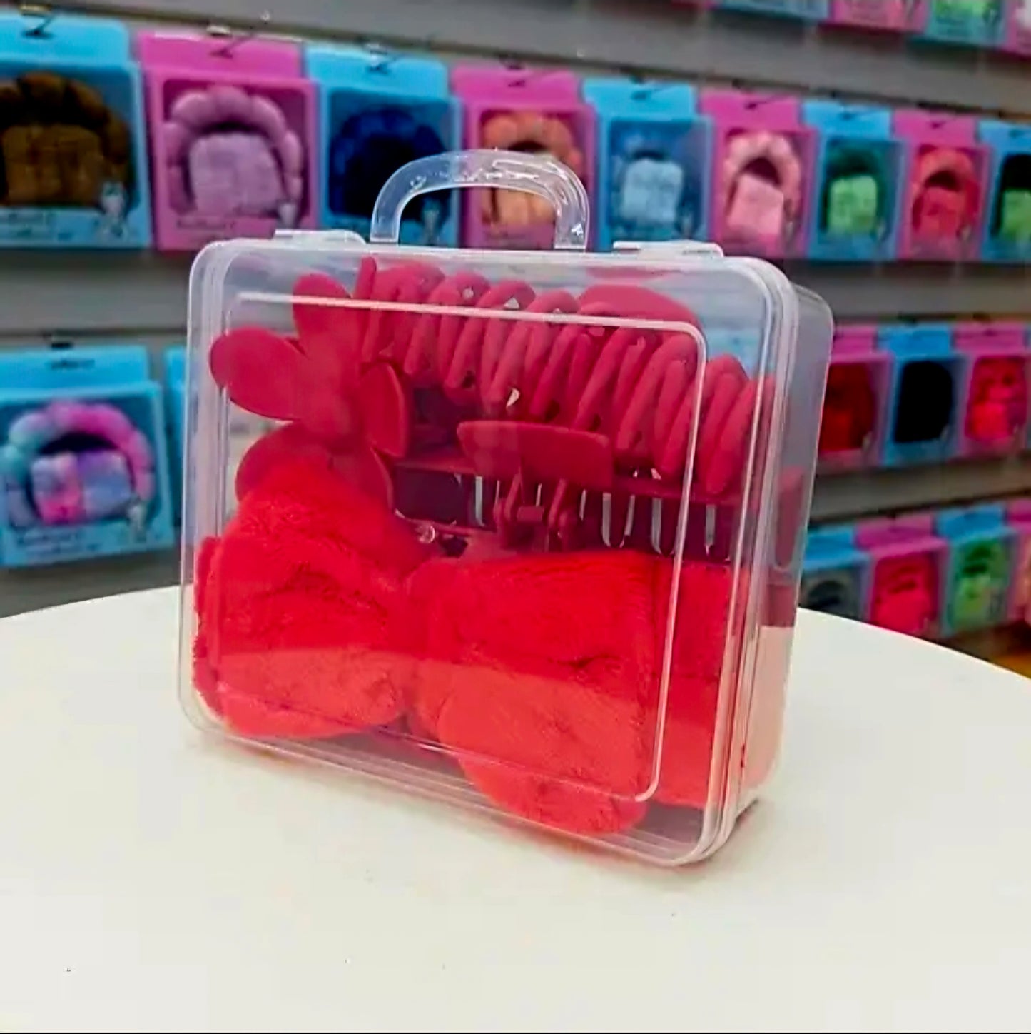 Complete Facial SPA ACCESSORIES SET in PP Packing Organizer (FUL RED)