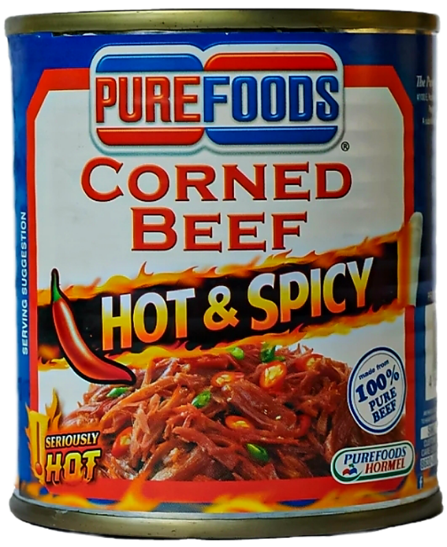 PUREFOODS CORNED BEEF HOT & SPICY 210G