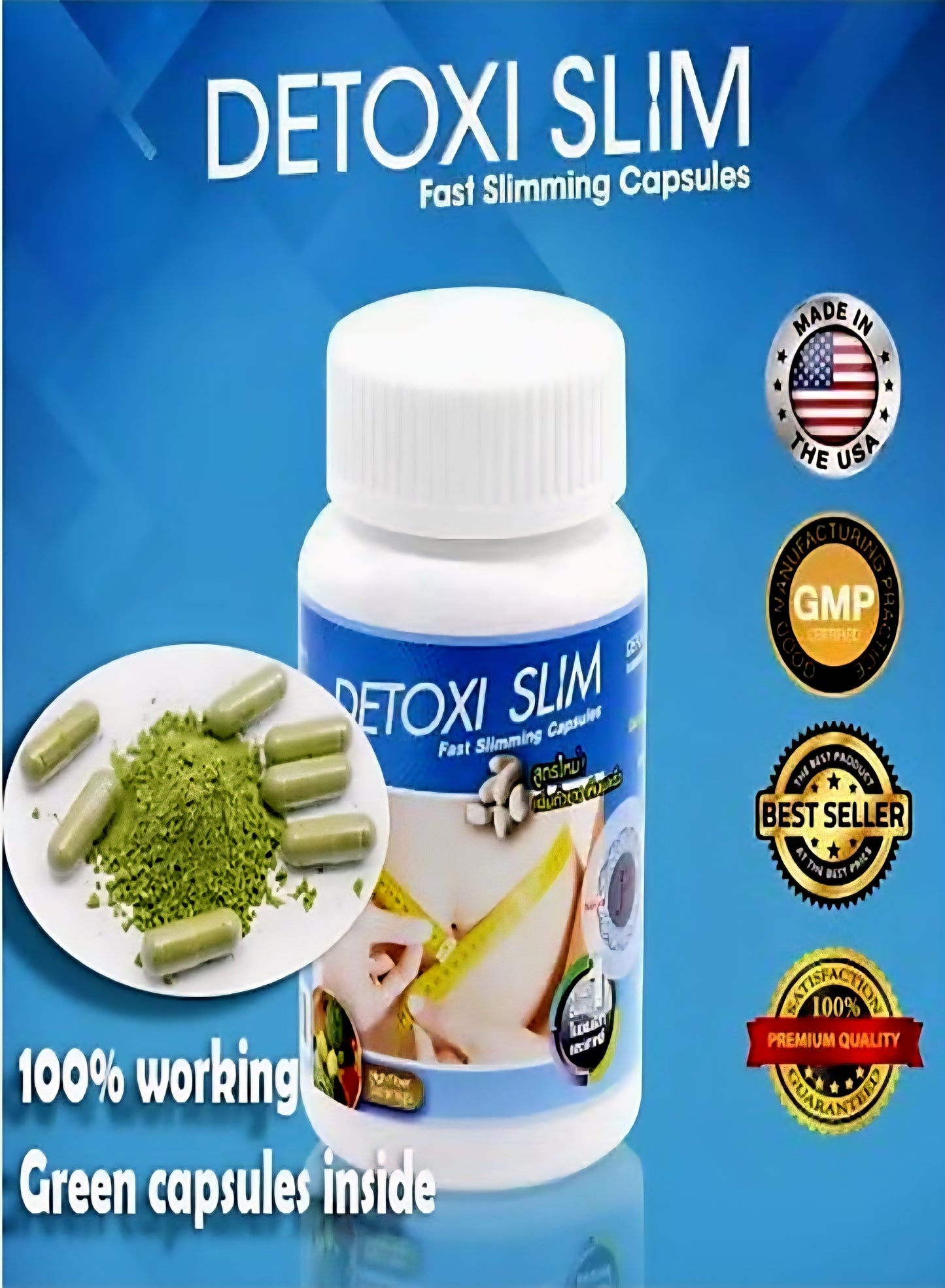 DETOXI SLIM Fast Slimming Capsules 30caps