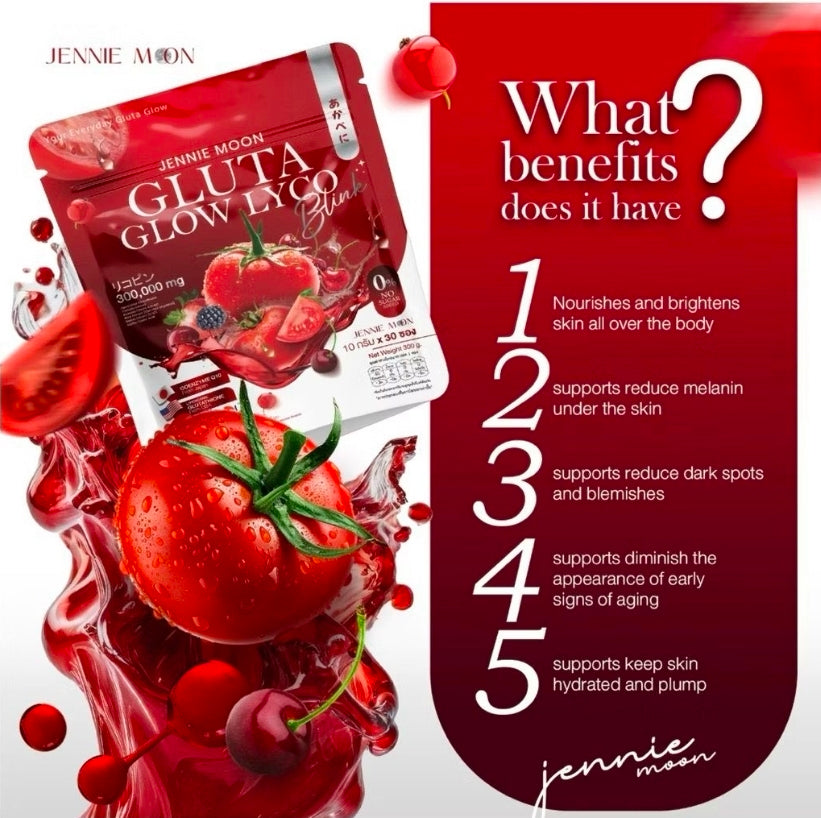 Jennie Moon GLUTA GLOW LYCO BLINK Collagen Beauty Drink 30-sachets