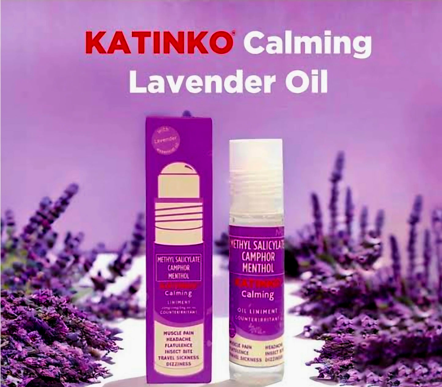 CALMING LAVENDER KATINKO Oil Liniment 10ml ROLLERBALL APPLICATOR