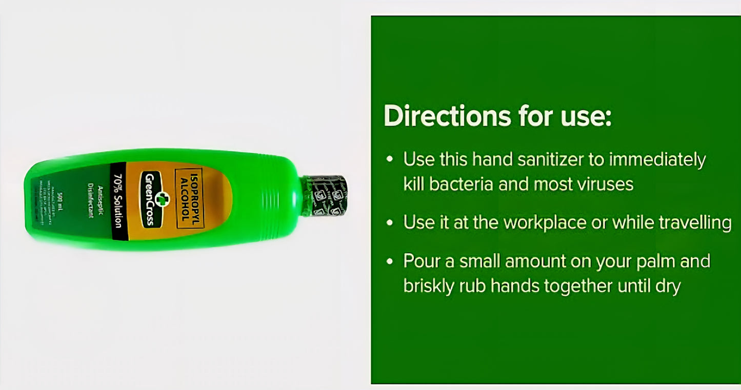 GREEN CROSS Isopropyl Alcohol 70% Solution 500ml