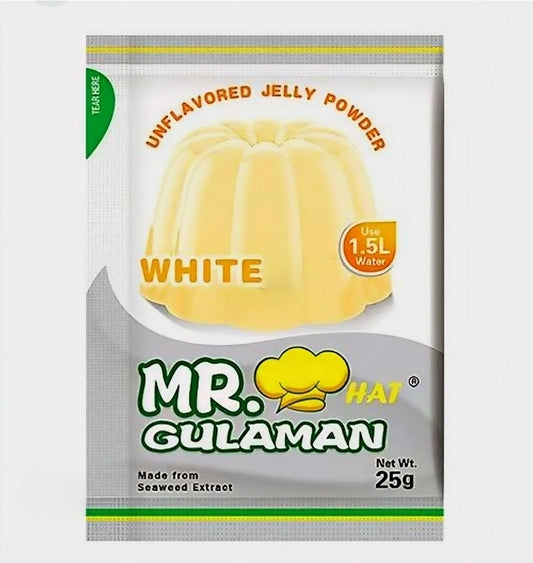 Mr. Hat UNFLAVORED WHITE GULAMAN 25g×10sachets (BOX)