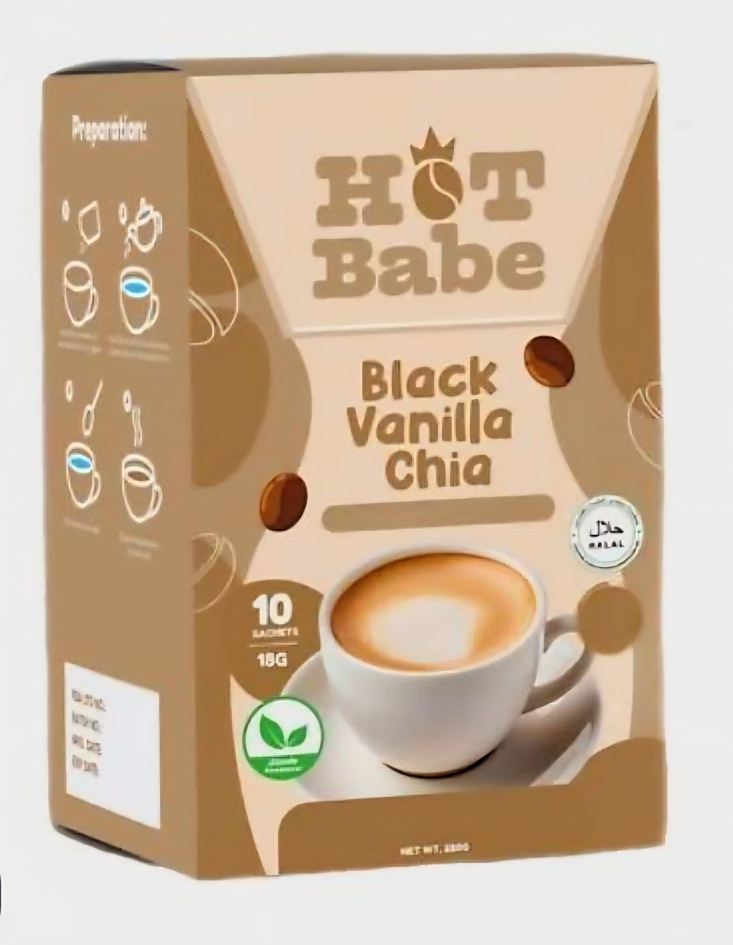 Hot Babe BLACK VANILLA CHIA 18g×10sachets