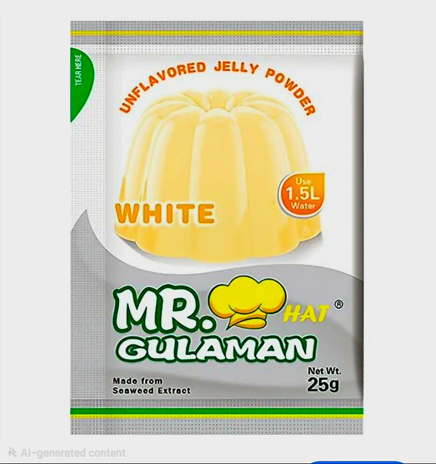 MR HAT UNFLAVORED WHITE GULAMAN 25G×10 BOX