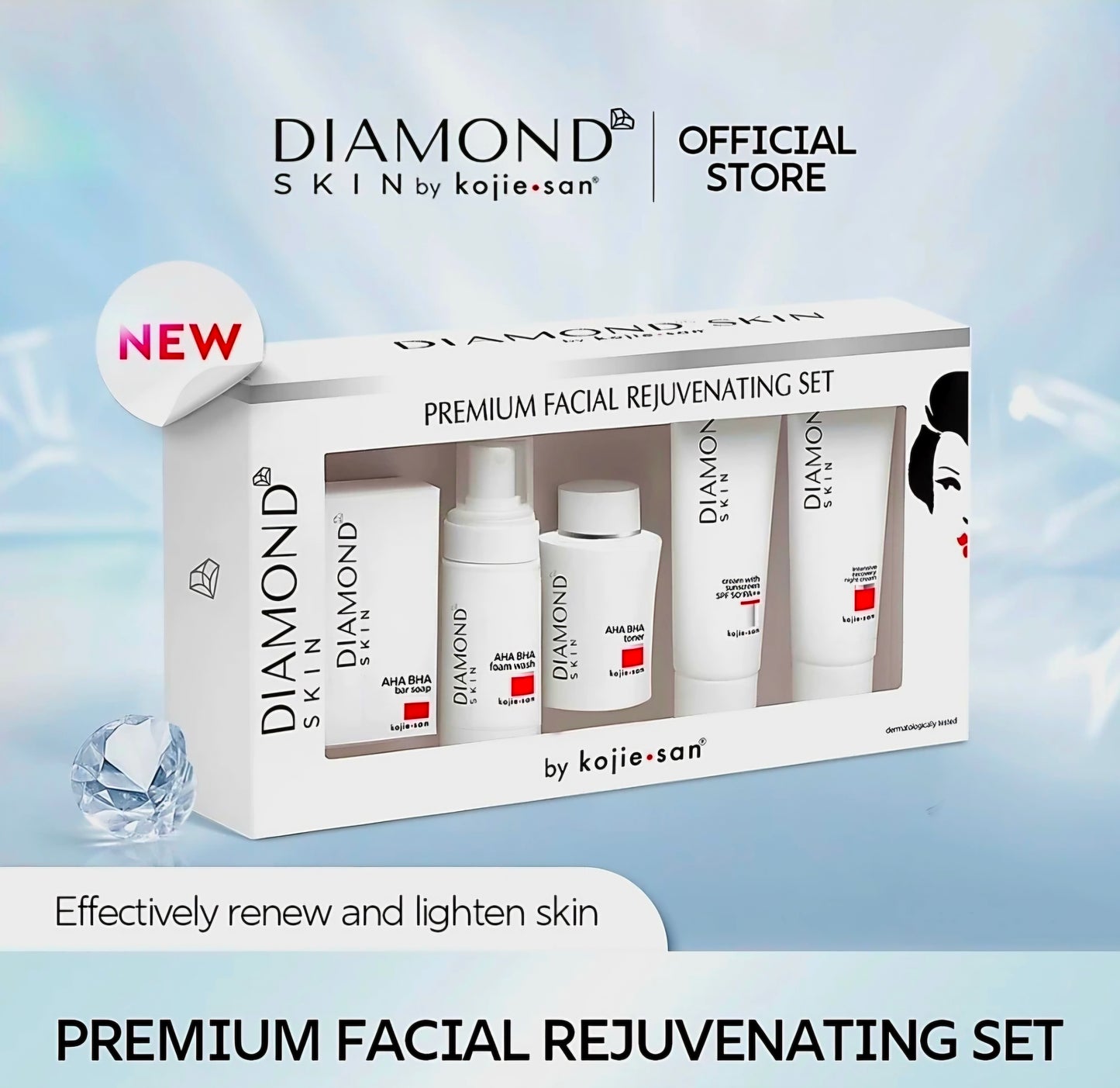 Kojie San DIAMOND SKIN Premium Facial Rejuvenating Set
