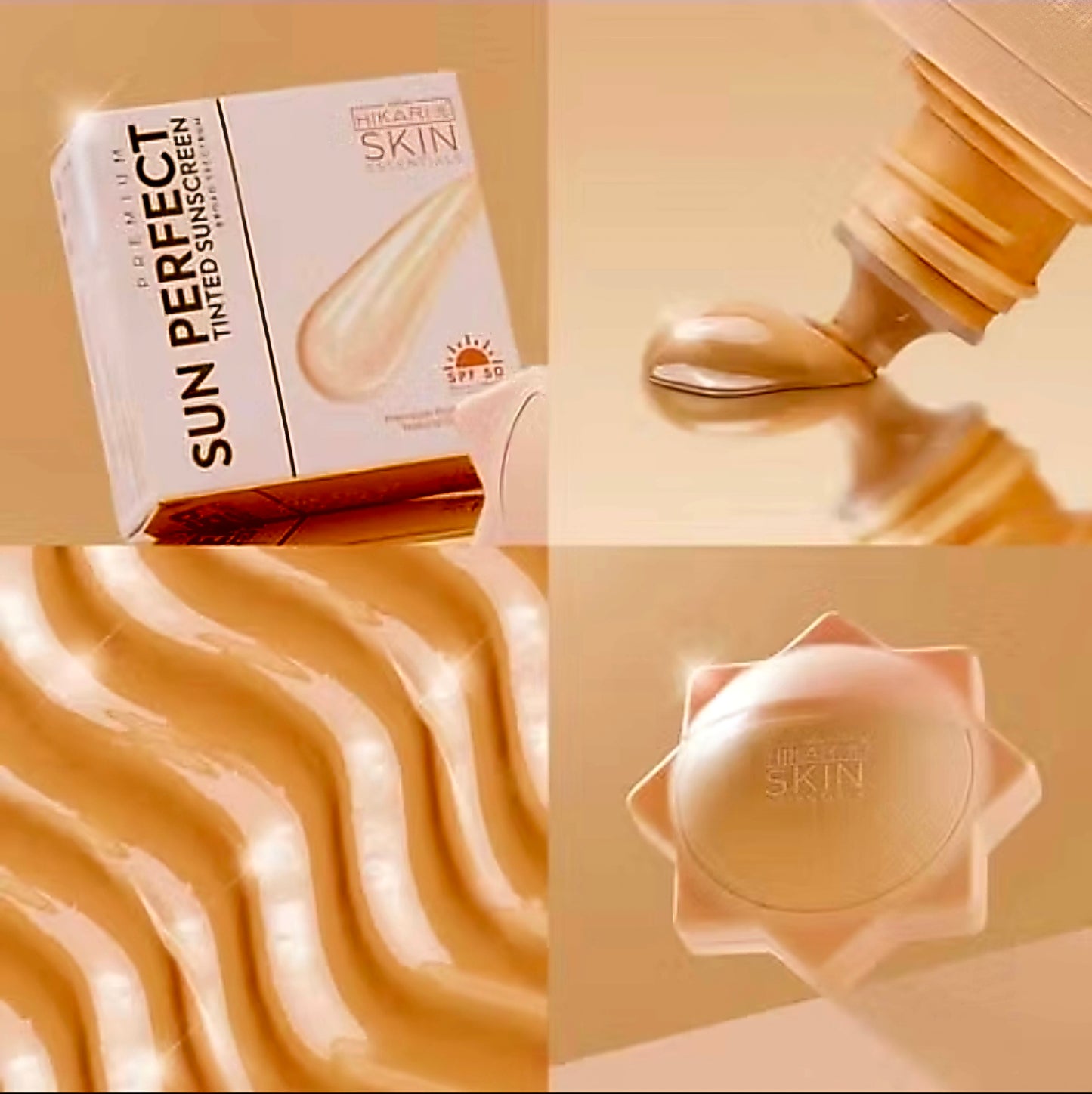 HIKARI Skin Essentials Premium SUN PERFECT Tinted Sunscreen SPF50 50ml