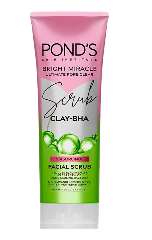 POND'S Bright Miracle Pore Clear NIASORCINOL Facial Scrub CLAY-BHA 50g