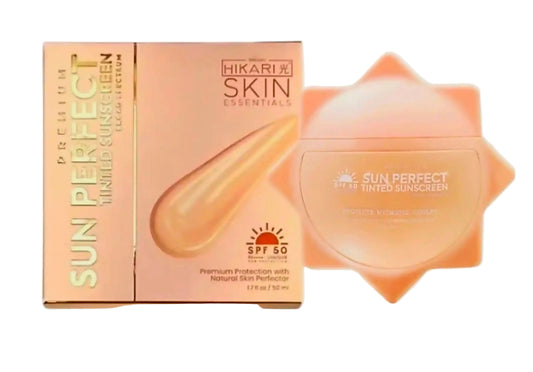 HIKARI Skin Essentials Premium SUN PERFECT Tinted Sunscreen SPF50 50ml