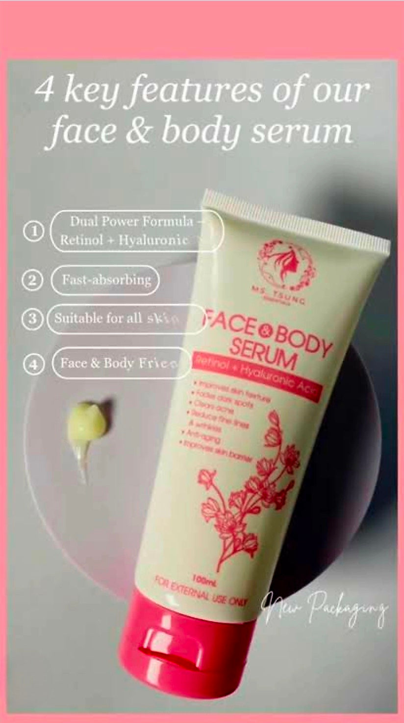 MS.TSUNG Face & Body Serum Retinol +Hyaluronic Acid 100ml