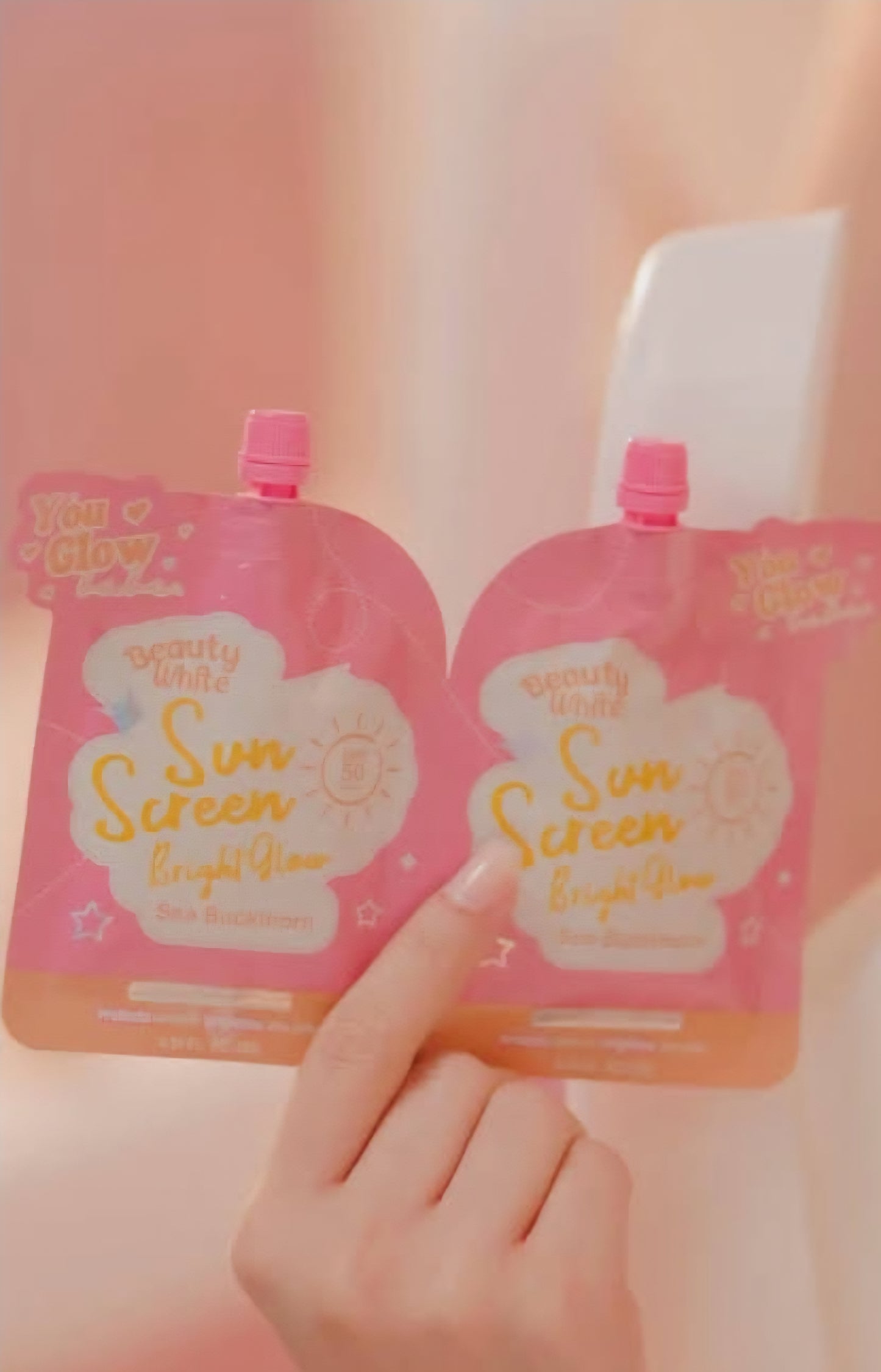 You Glow Babe Beauty White Sunscreen Bright Glow SPF50 PA+++ TWINPACK 25g×2