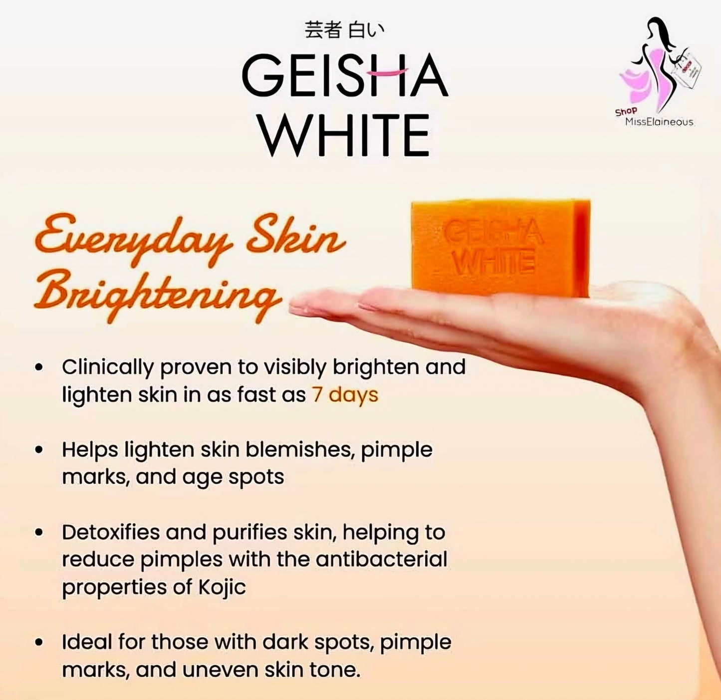 GEISHA WHITE Intense Scar & Blemish Lightening Soap 65g