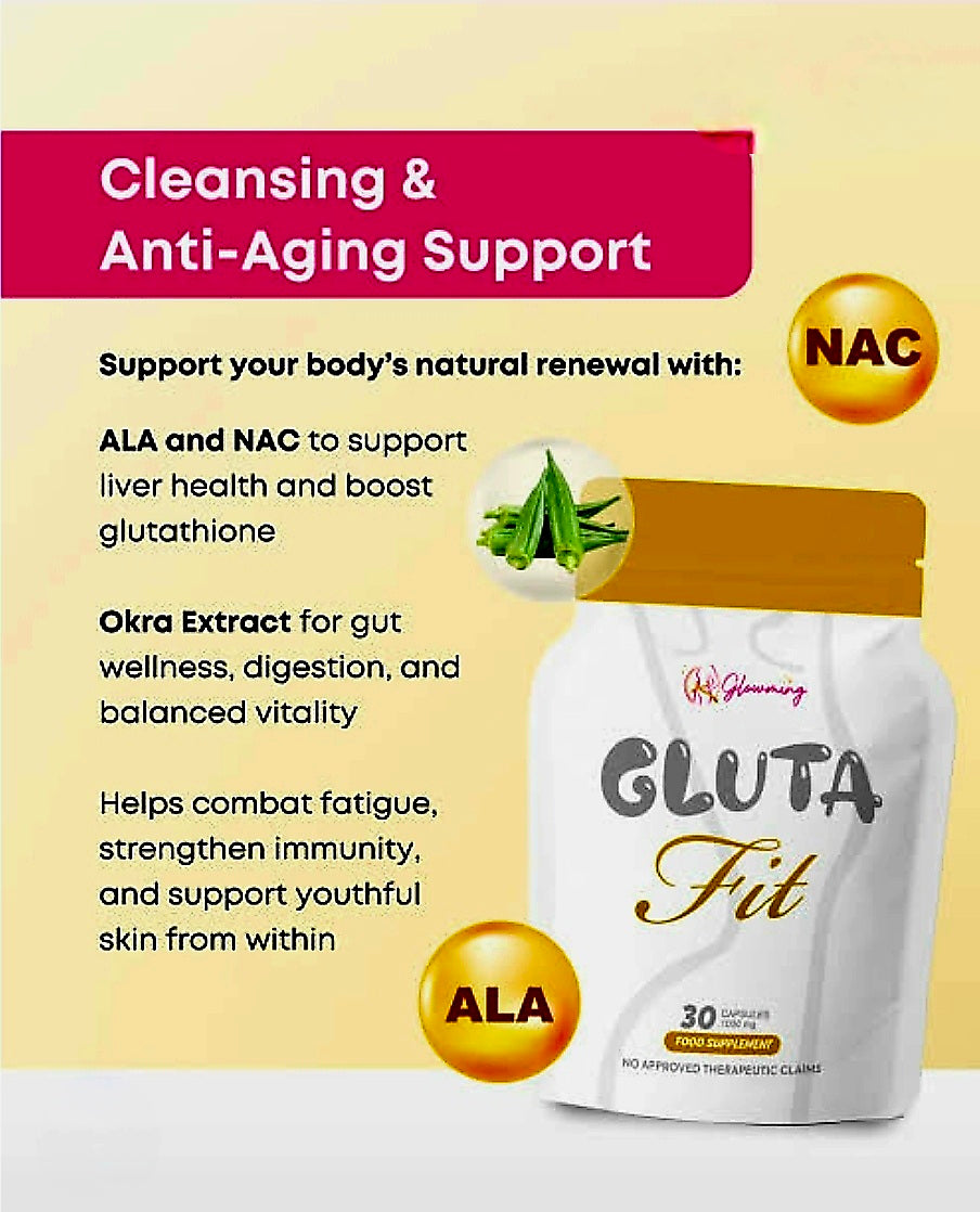 Glowming GLUTA FIT Capsules by CC GLAM & BEAUTY 1000mg x 30-capsules