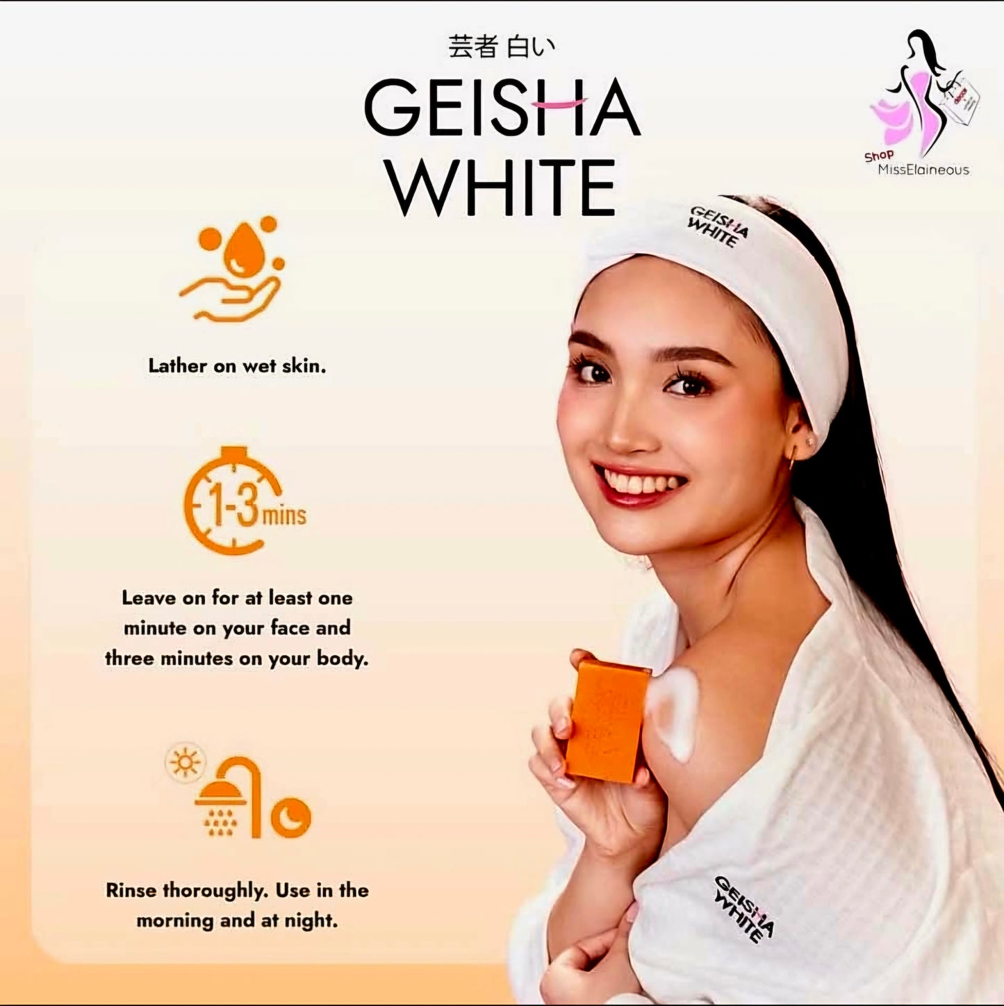 GEISHA WHITE Intense Scar & Blemish Lightening Soap 65g