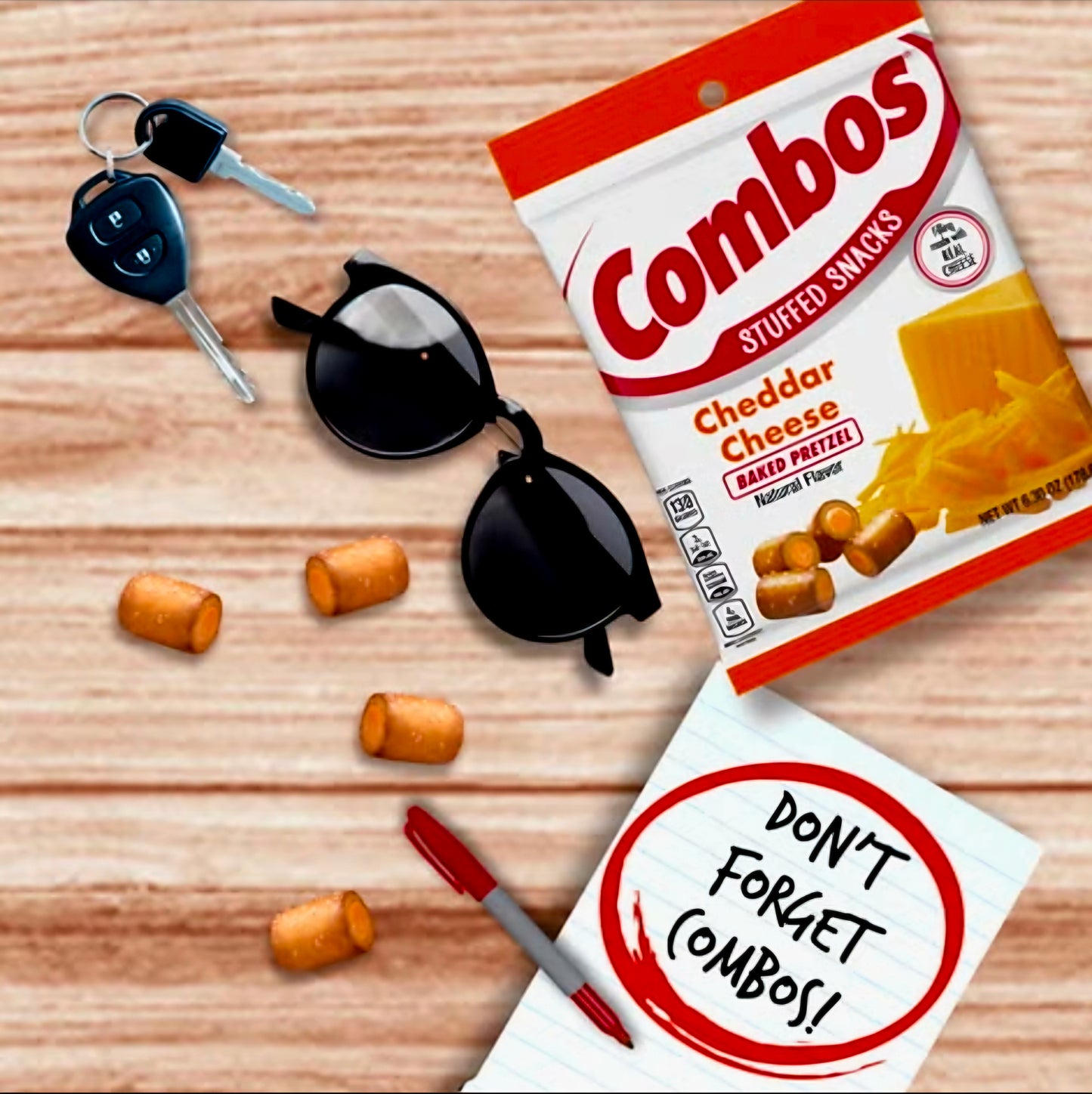 COMBOS Stuffed Snacks Baked Pretzel CHEDDAR CHEESE 178g