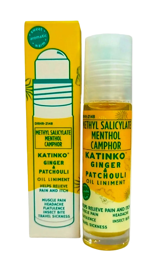 GINGER & PATCHOULI KATINKO OIL LINIMENT ROLLERBALL APPLICATOR 10ML