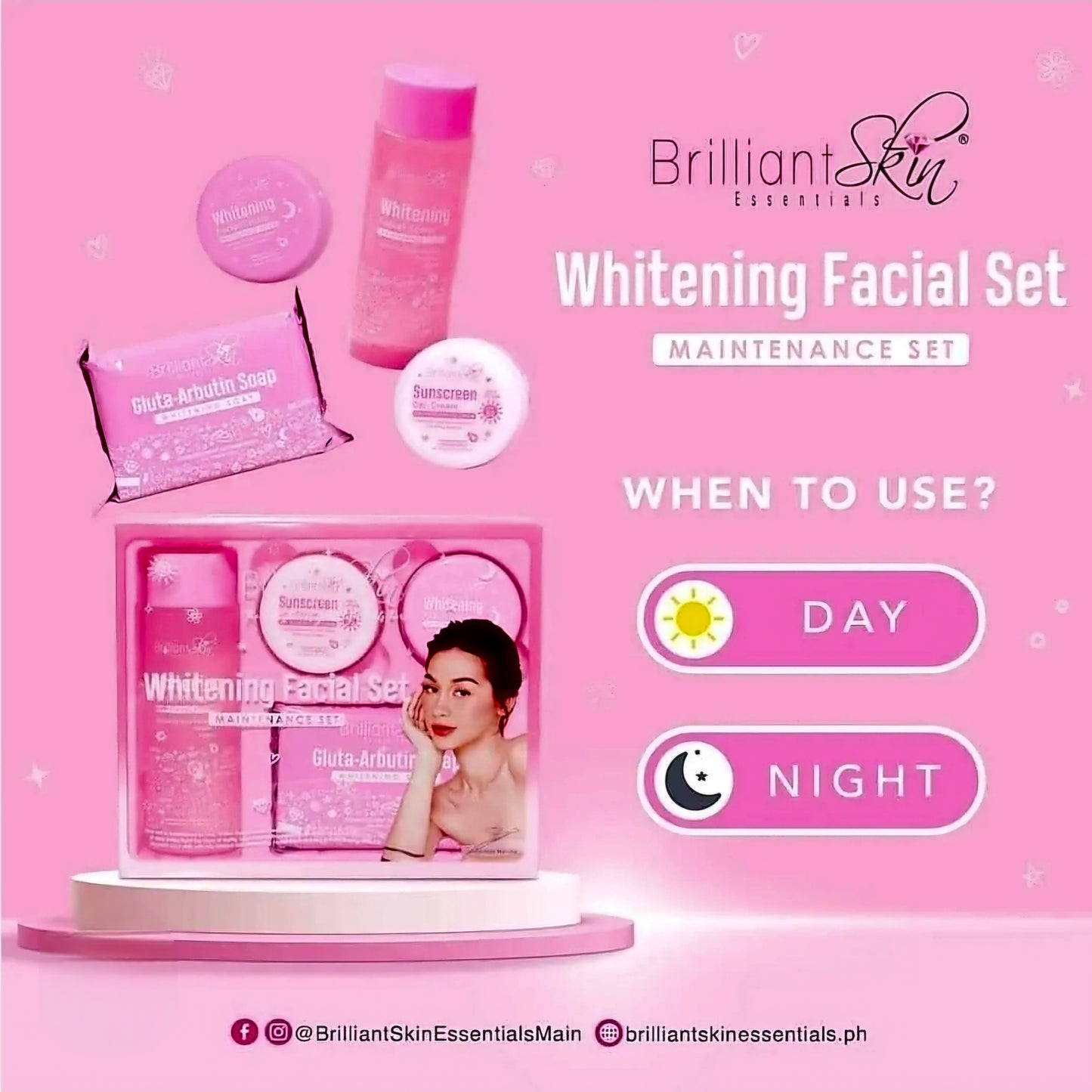 BRILLIANT SKIN WHITENING FACIAL & MAINTENANCE SET
