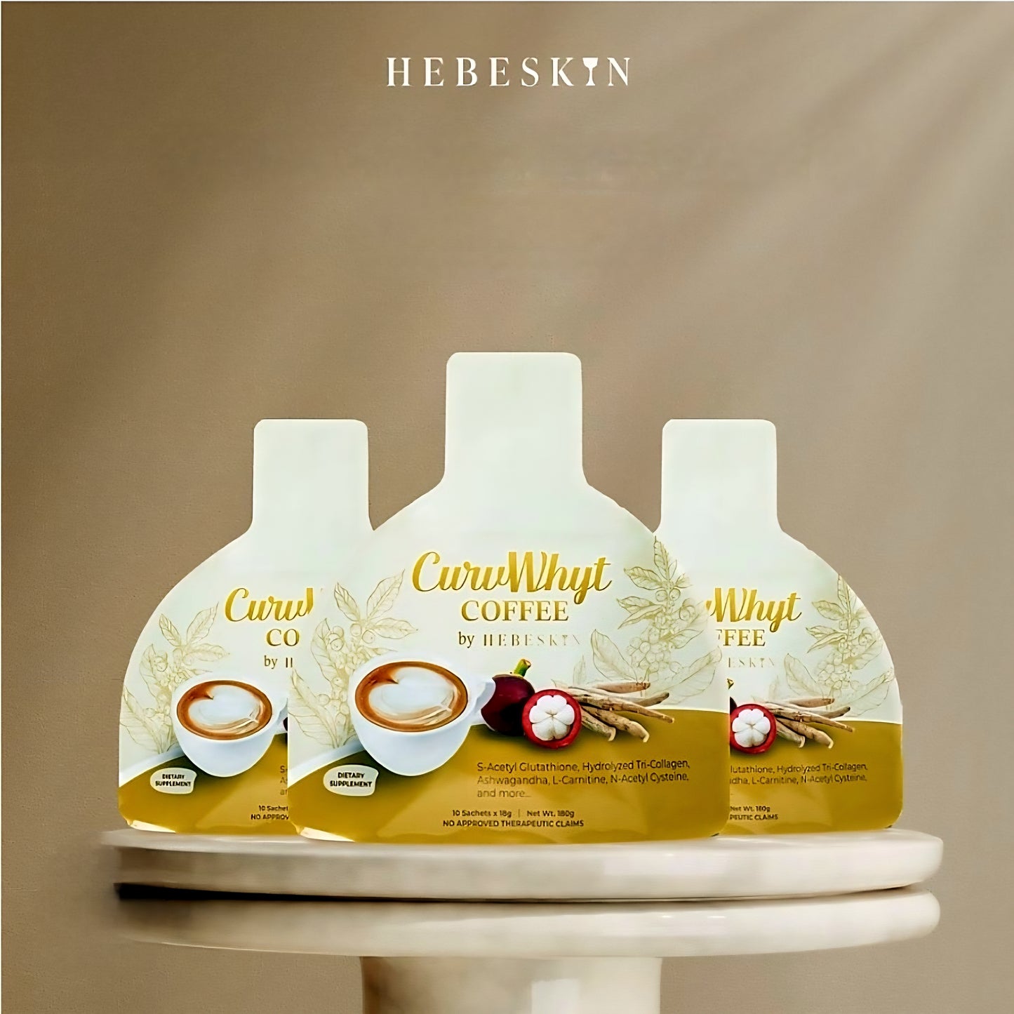 CURVWHYT Slimming Coffee by HEBESKIN 18g x 10 sachets