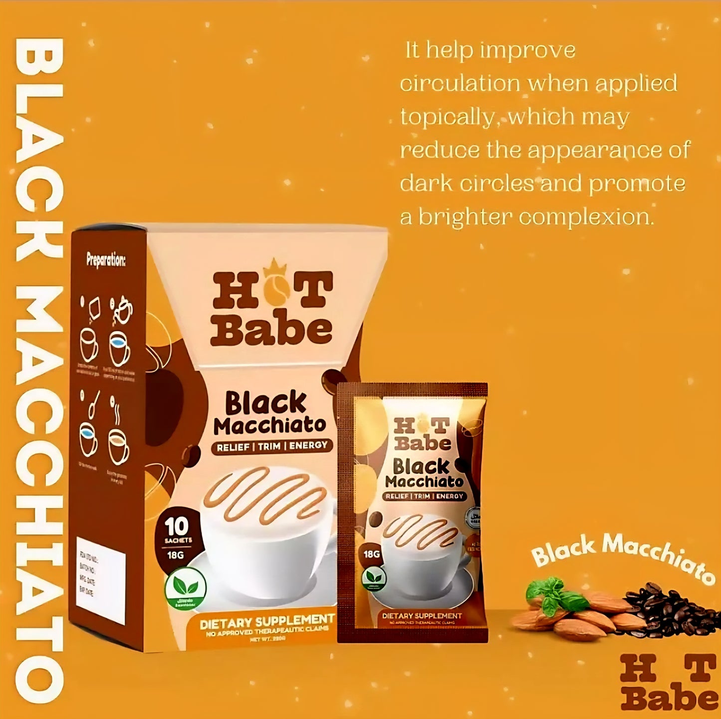 Hot Babe BLACK MACCHIATO 18g×10sachets