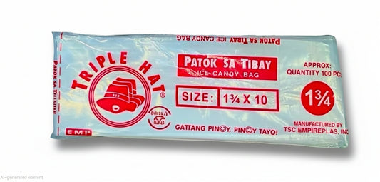 Triple Hat ICE CANDY BAG 100-sheets pack size: W: 1¾" x L: 10"