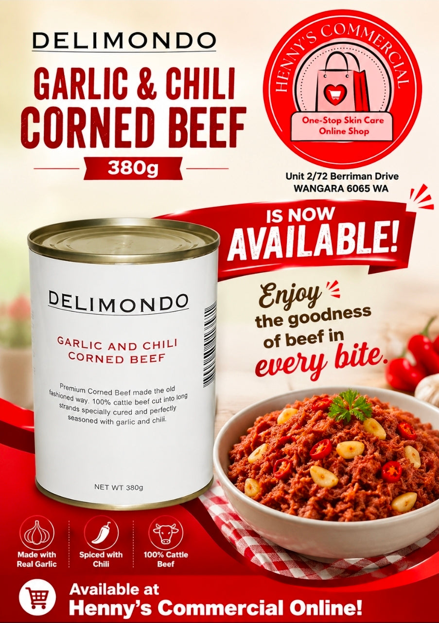 DELIMONDO CHILI GARLIC CORNED BEEF 380G