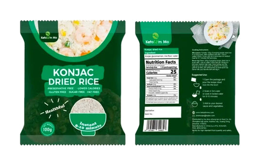 KetoSlim SHIRATAKI DRIED RICE 100g Convenient Travel Pack (1-piece) SINGLE PACK