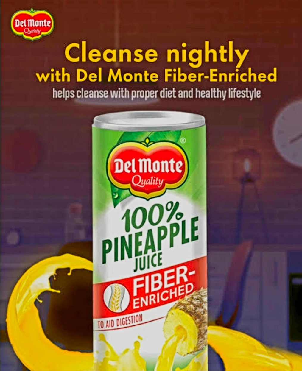 DEL MONTE FIBER-ENRICHED PINEAPPLE JUICE 220ML