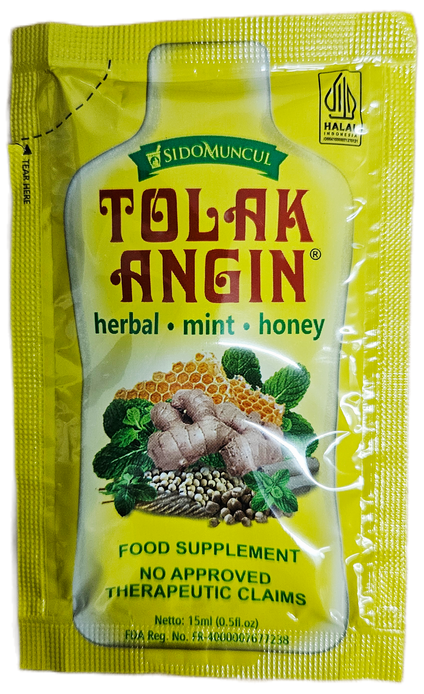 SIDOMUNCUL TOLAK ANGIN HERBAL DRINK 15ML (SACHET)