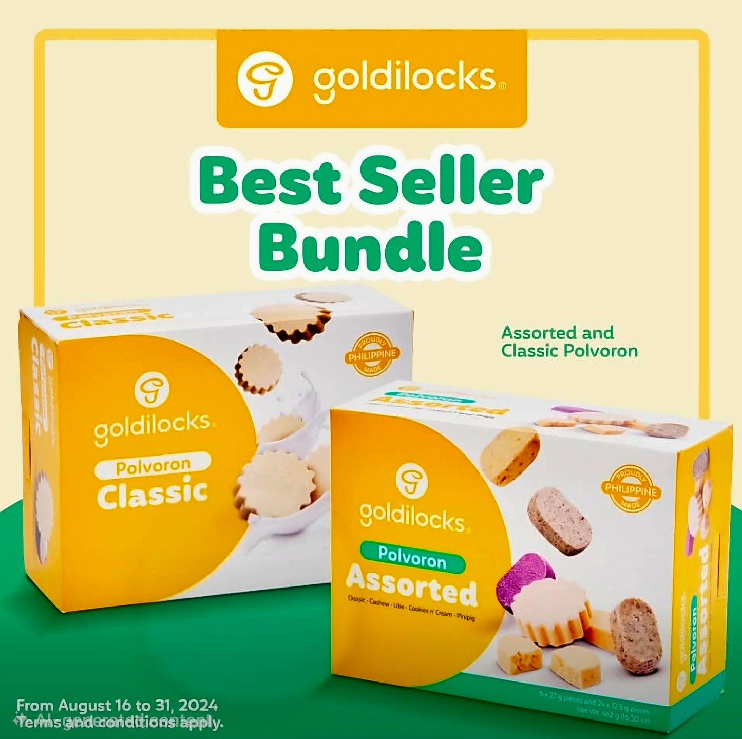Goldilocks ASSORTED POLVORON 30-piece 462g SHARE PACK