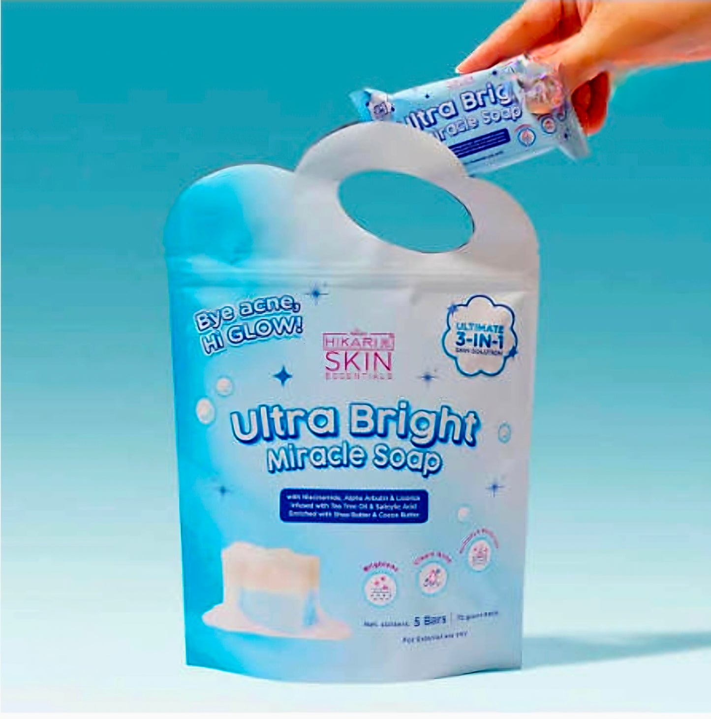HIKARI ESSENTIALS Ultra Bright Miracle Soap 7g×5pcs BUNDLE PACK
