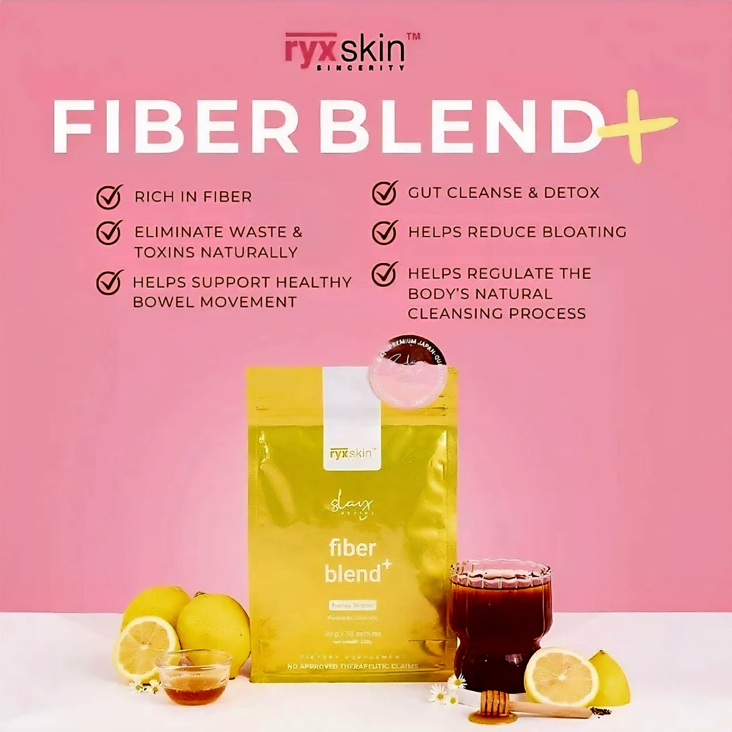 RYXSKIN Fiber Blend+ HONEY LEMON Fiber Drink 20g×10sachet