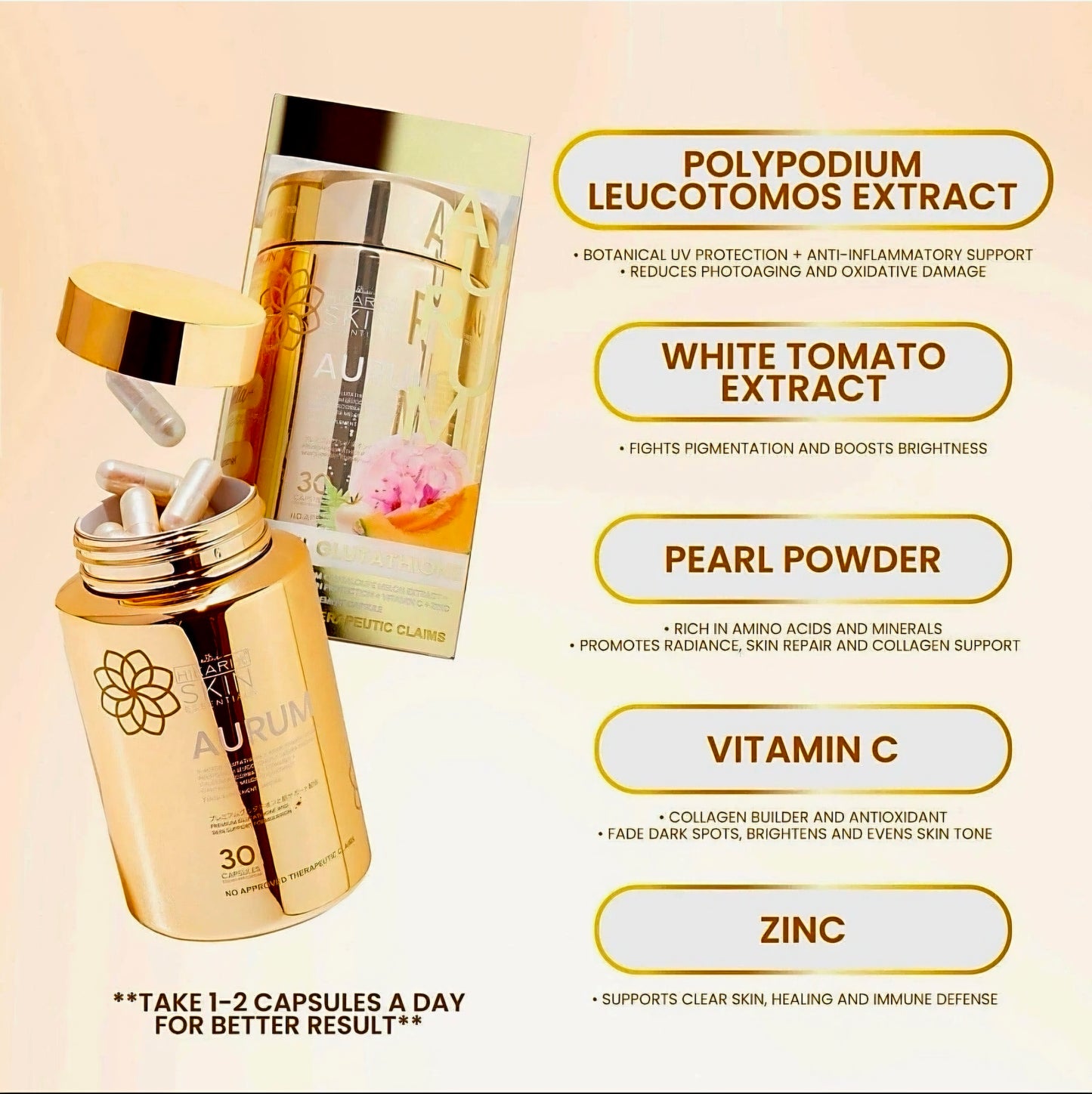HIKARI AURUM S-ACETYL GLUTA-CAPSULES 30'S