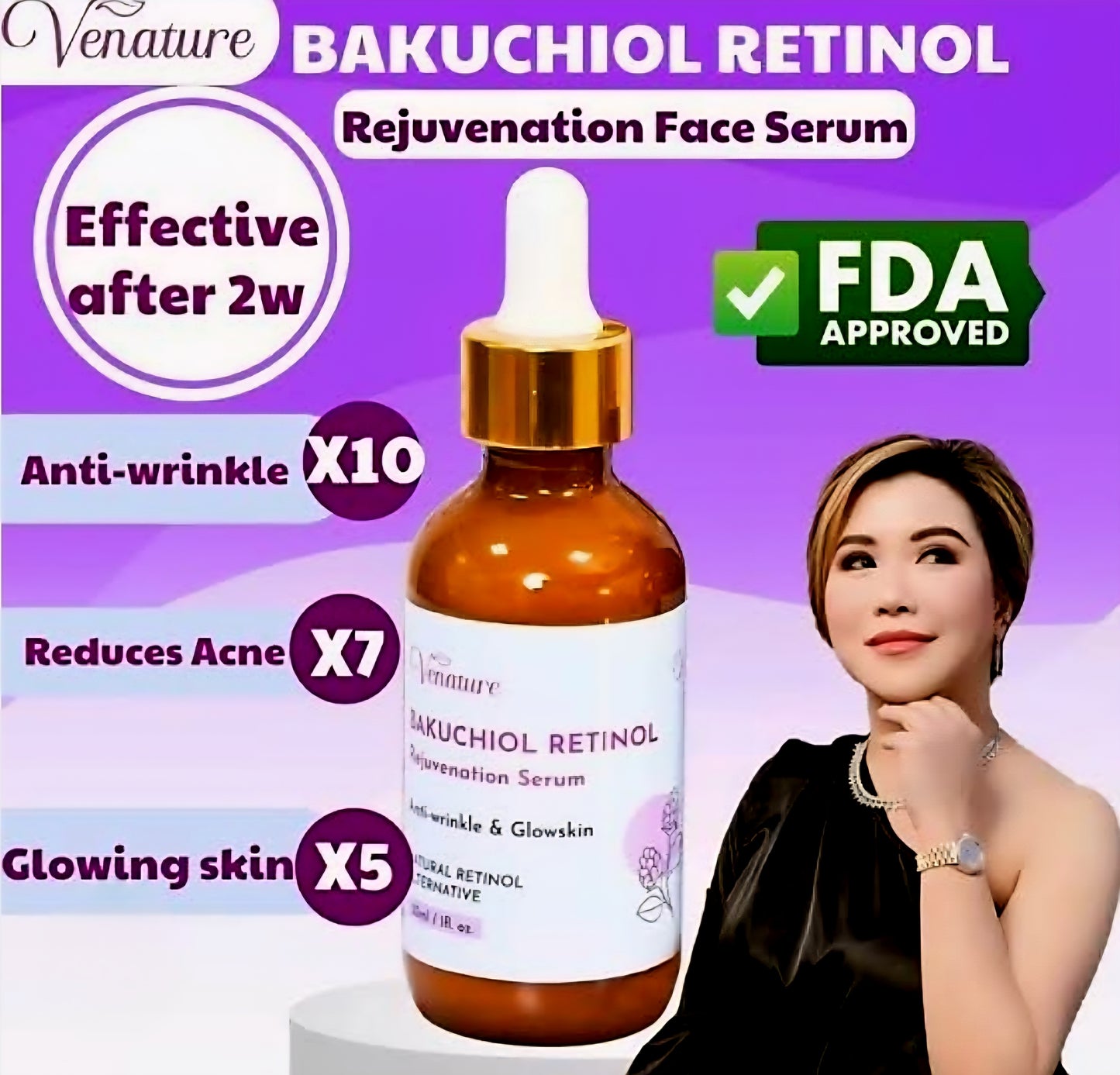 Venature BAKUCHIOL RETINOL Rejuvenation Serum 30ml