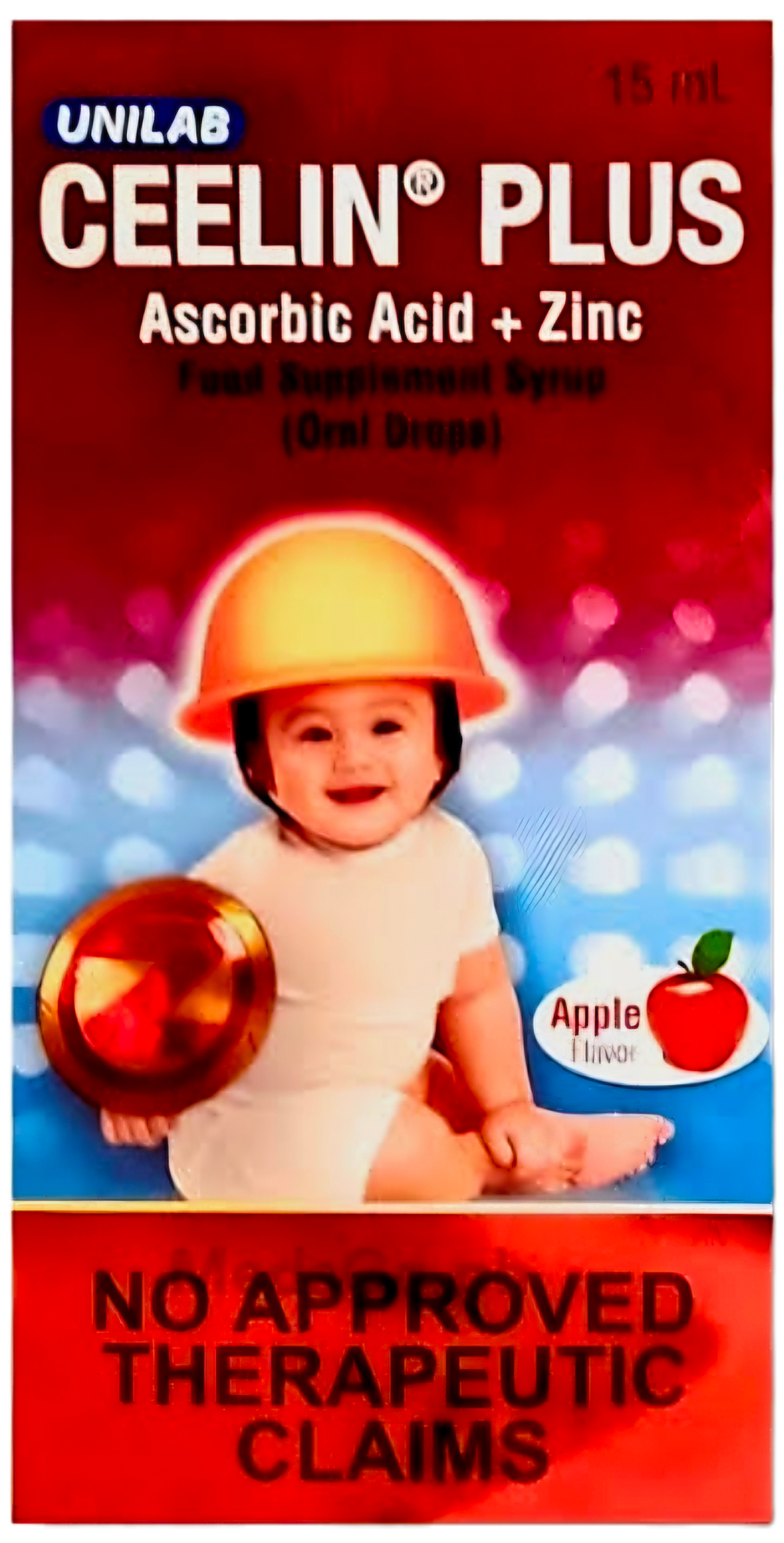 CEELIN PLUS Ascorbic Acid plus ZINC Oral Drops 15ml (for Ages 2 Years Old & Up) APPLE FLAVOR