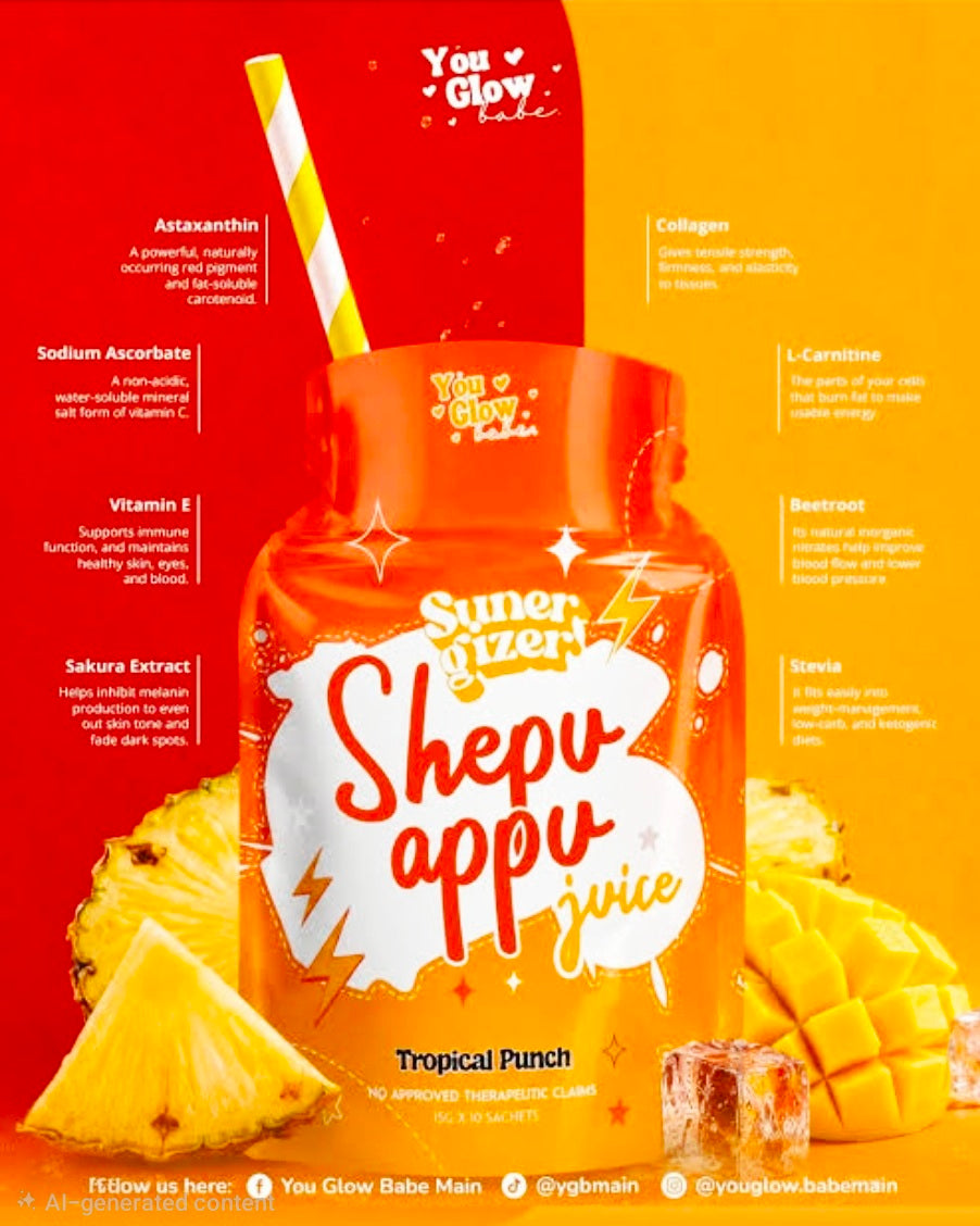 YOU GLOW BABE SUNERGIZER SHEPU APPU TROPICAL PUNCH 15g×10