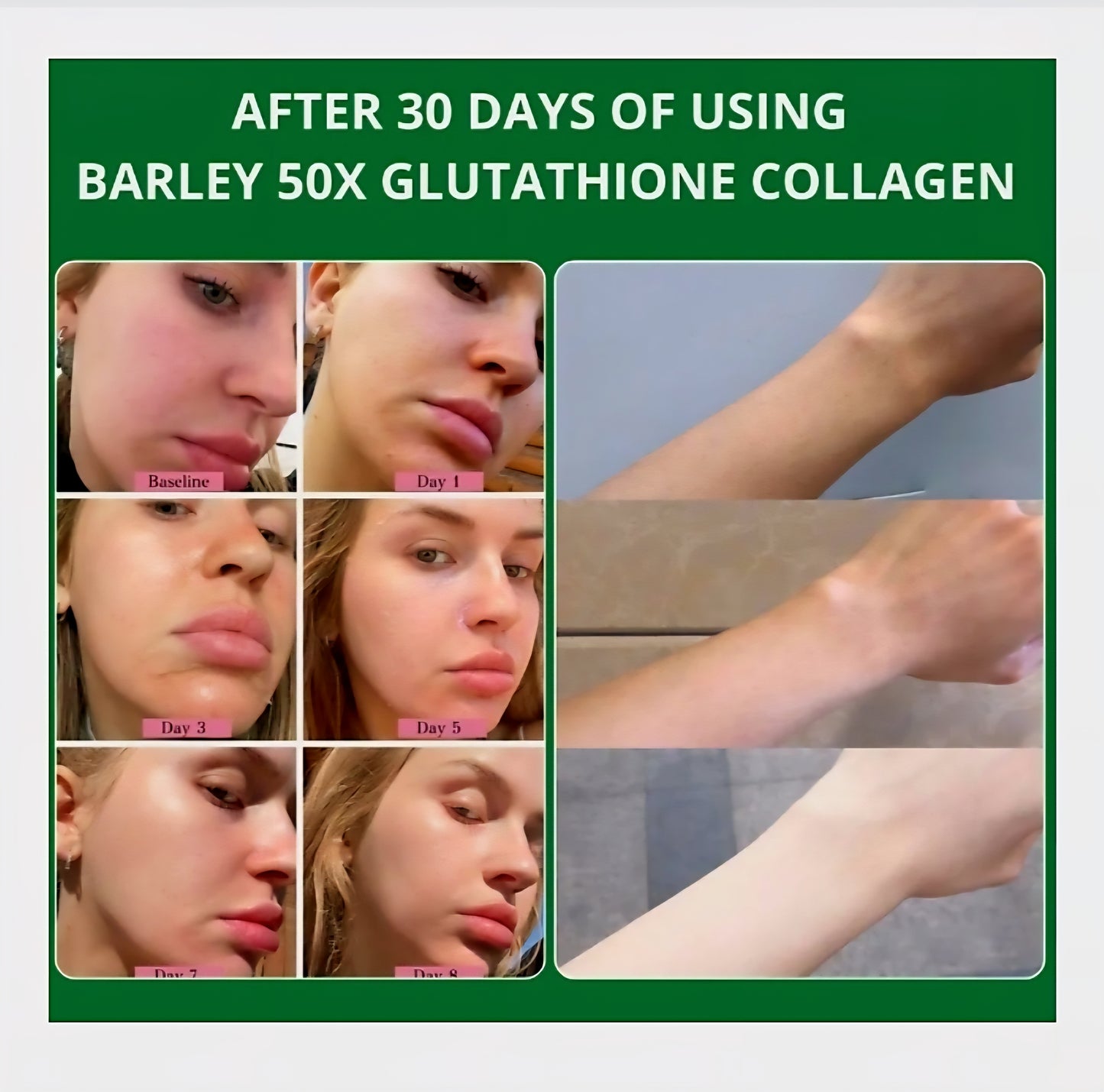 FITGUM Organic Barley 50x Glutathione + Collagen 3g×15sachets (45g)
