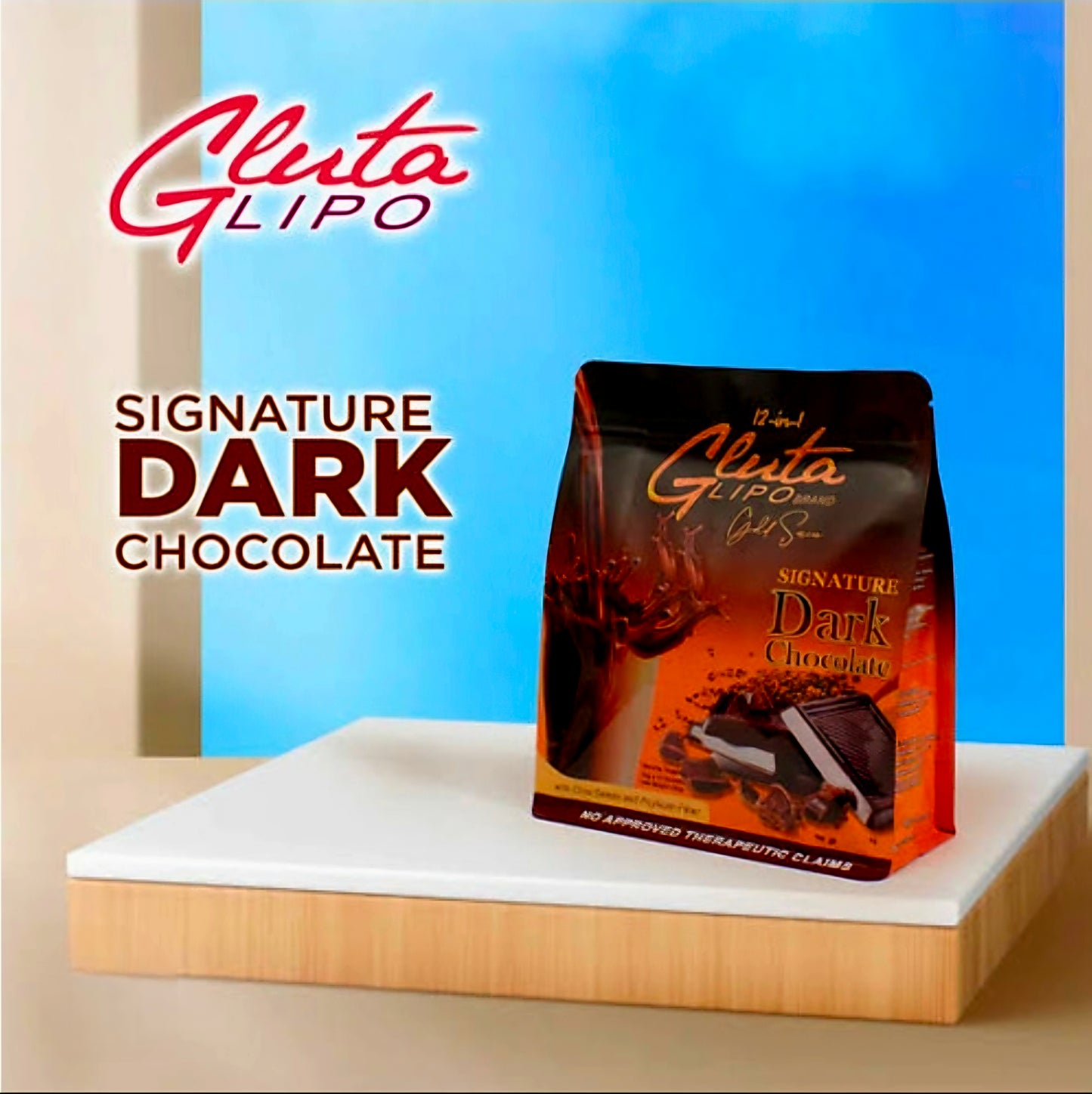 Gluta Lipo Gold Series 12-in-1 Signature DARK CHOCOLATE 10sachets