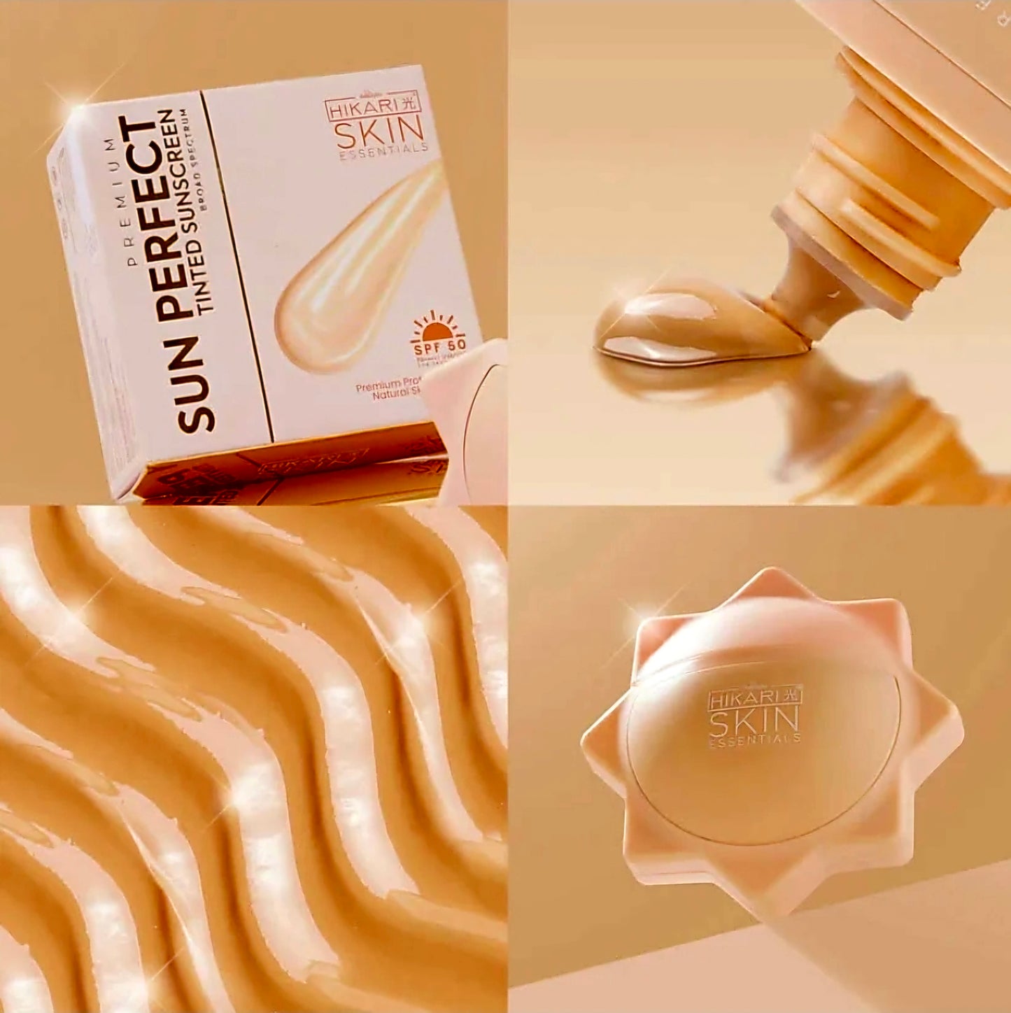 HIKARI Skin Essentials Premium SUN PERFECT Tinted Sunscreen SPF50 50ml