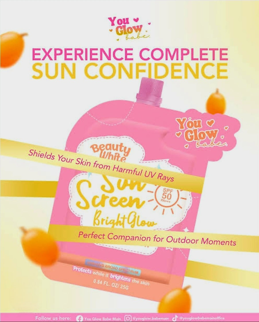 You Glow Babe Beauty White Sunscreen Bright Glow SPF50 PA+++ TWINPACK 25g×2