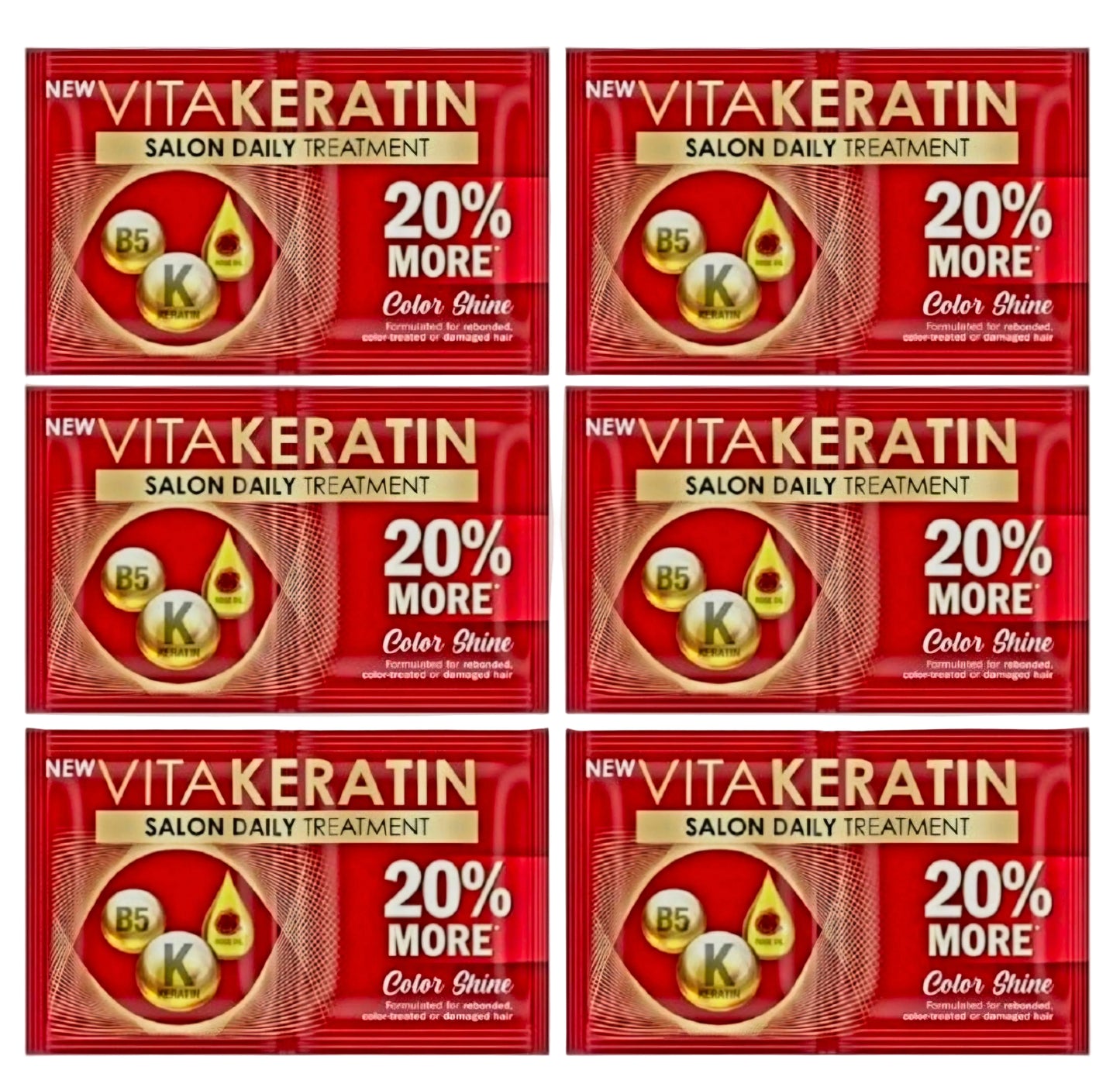 VITAKERATIN Salon Daily Treatment COLOR SHINE 24ml×6's