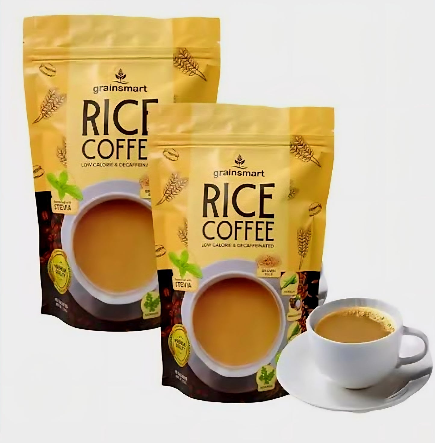 Grainsmart NO-SUGAR  BROWN RICE COFFEE Mix (Low-Calorie, Decaffenated, Non-Acidic) 21g×10sachets