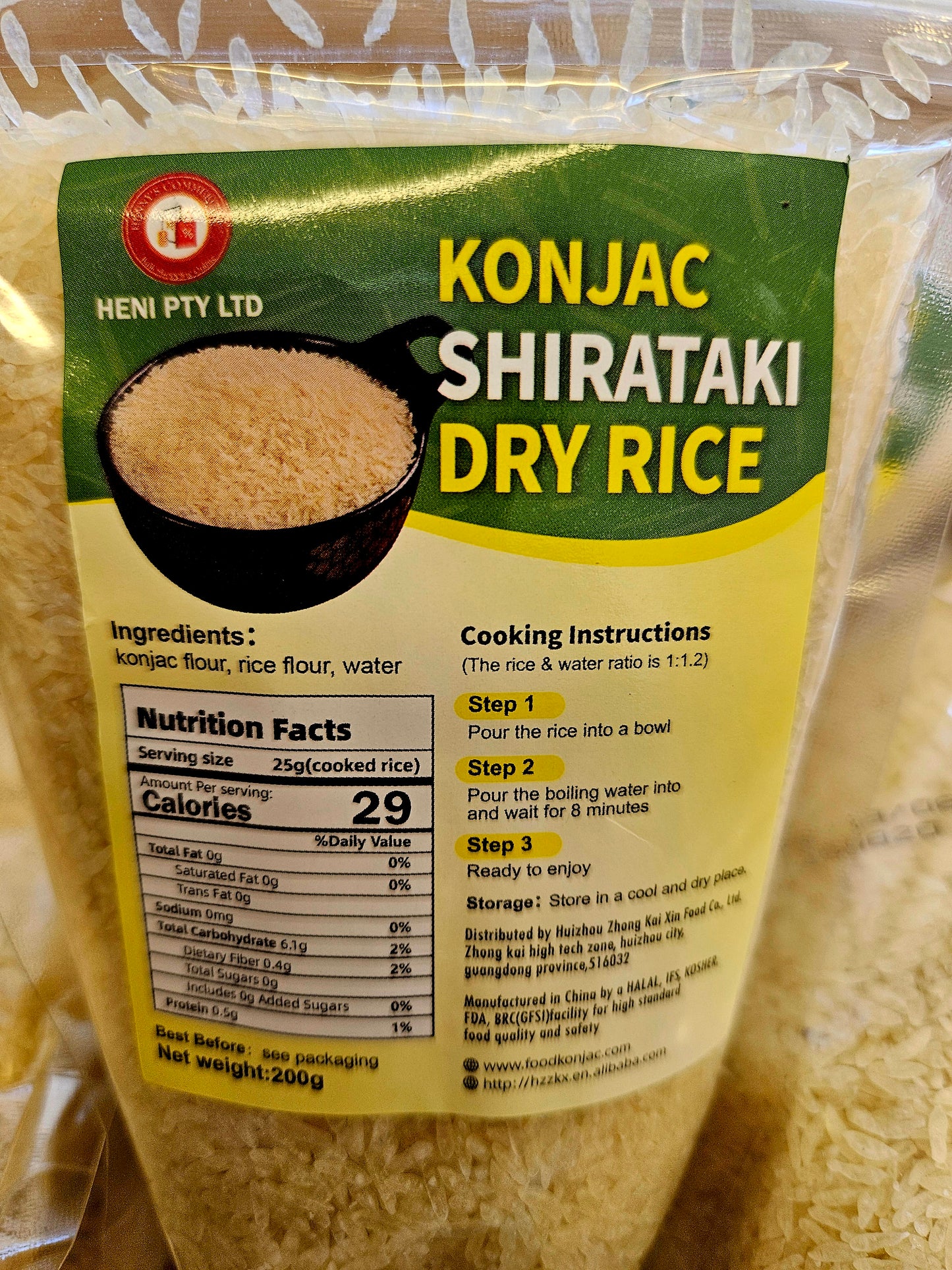 KetoSlim KONJAC SHIRATAKI DRY RICE 200g