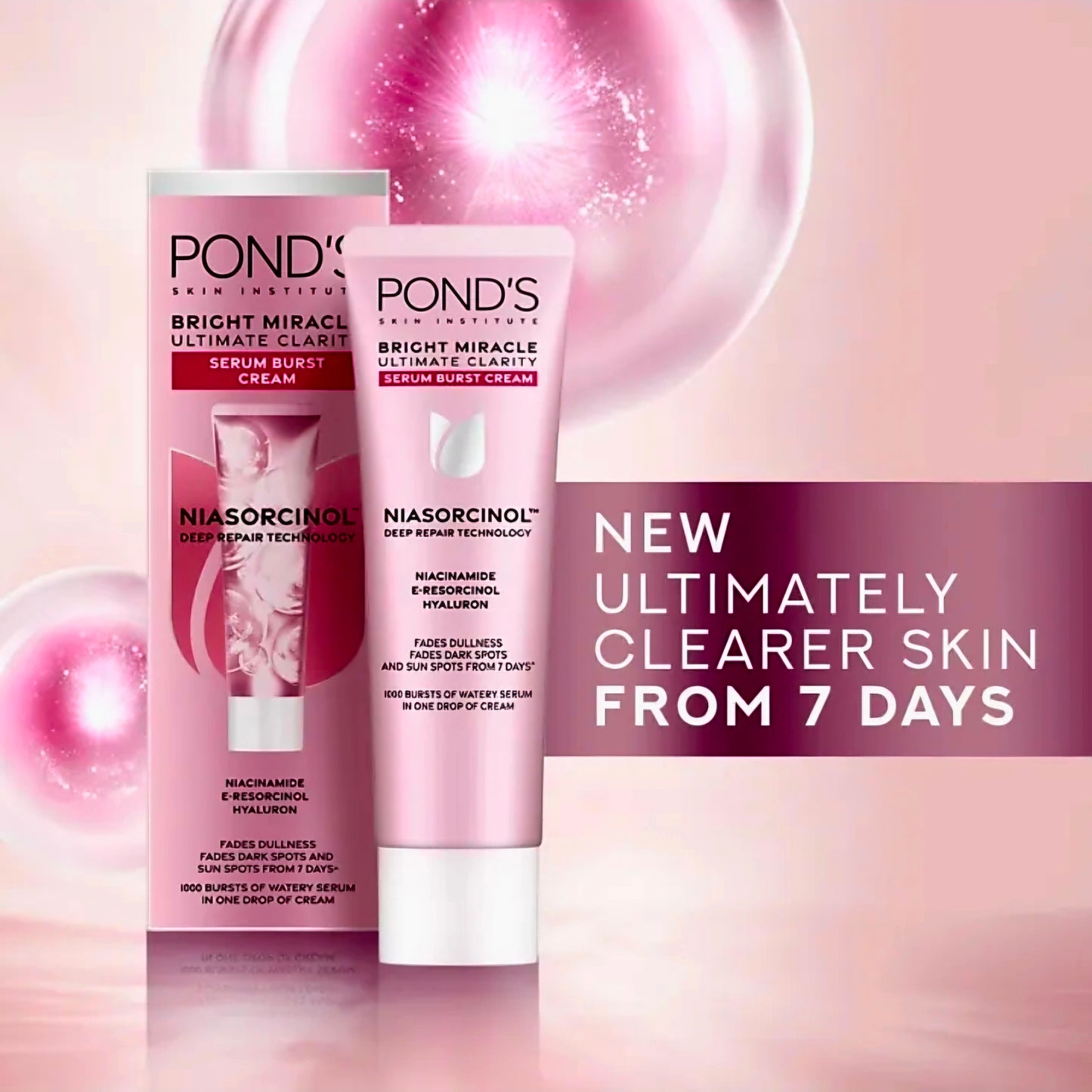 POND'S Bright Miracle SERUM BURST CREAM 20g Niasorcinol Deep Repair