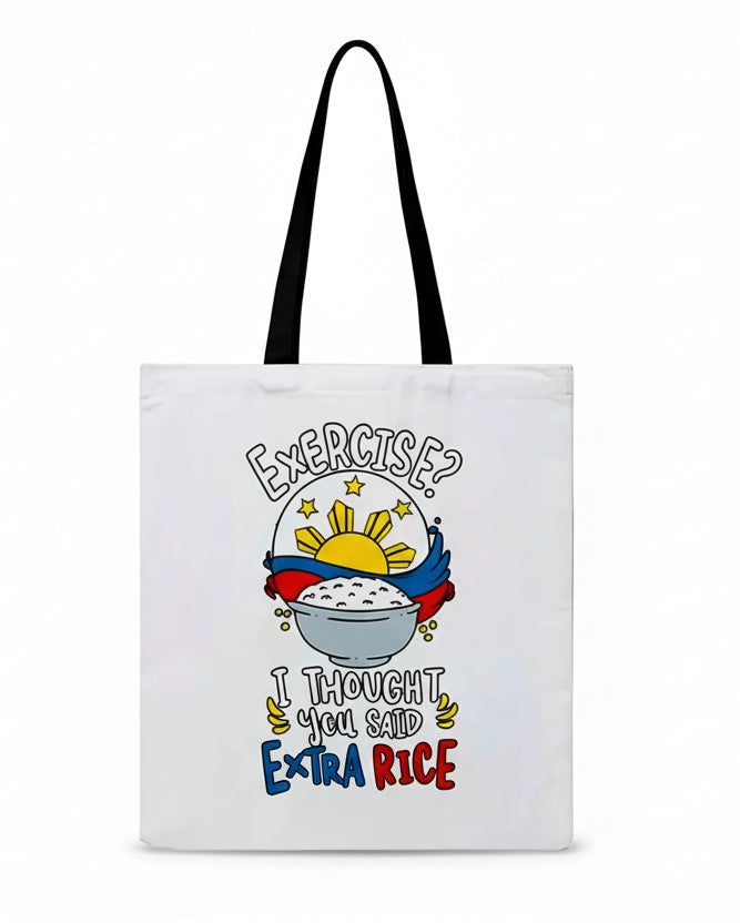 PHILIPPINES Canvas Tote Bag EXTRA RICE WHITE