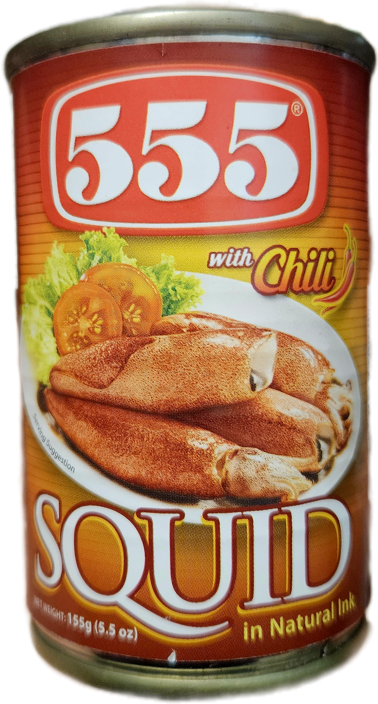 💲‼️EOFY-SALE‼️💲 555 SQUID IN NATURAL INK WITH CHILI 155G