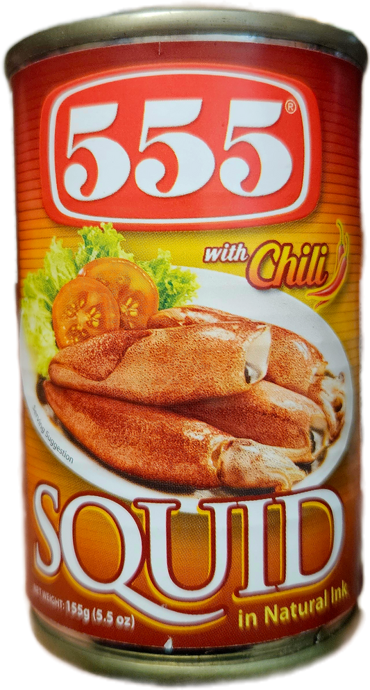💲‼️EOFY-SALE‼️💲 555 SQUID IN NATURAL INK WITH CHILI 155G
