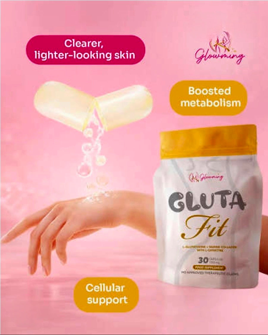 Glowming GLUTA FIT Capsules by CC GLAM & BEAUTY 1000mg x 30-capsules