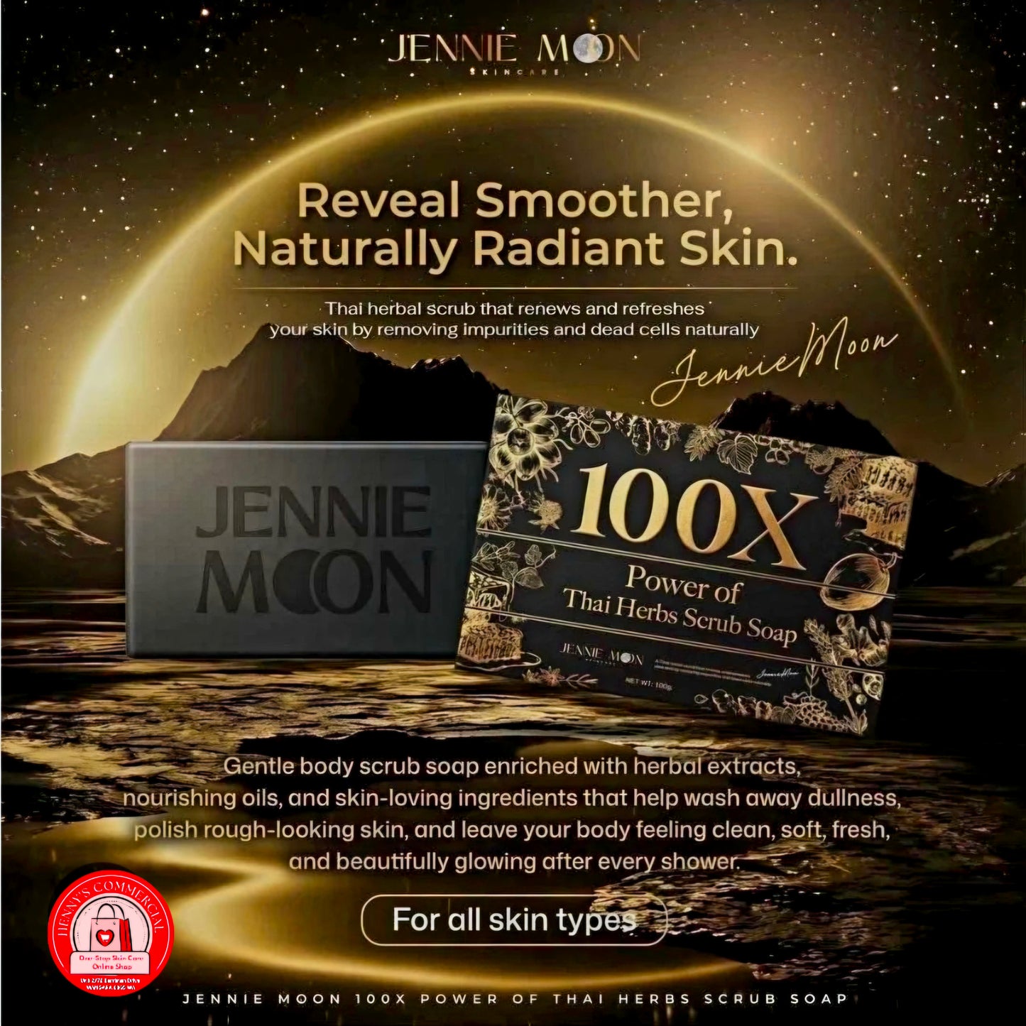 JENNIE MOON 100X POWER OF THAI HERBS  SCRUB SOAP 100G